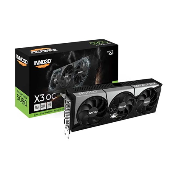 Inno3D RTX 5080 X3 OC 16Gb GDDR7 Graphics Card 1 Inno3D RTX 5080 X3 OC 16Gb GDDR7 Graphics Card