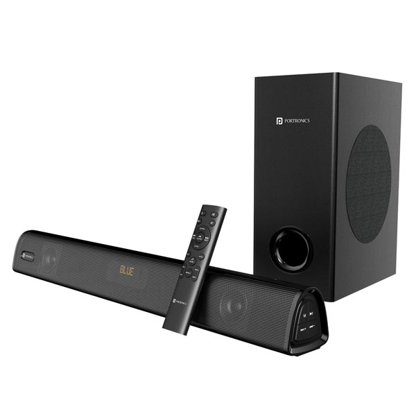 Portronics Pure Sound 106 120W Bluetooth Soundbar with Wired Subwoofer for Deep Bass
